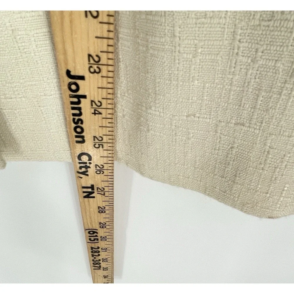 Vtg‎ Karen Scott Women 12 Skirt Suit Beige Linen Blend Lined One Button Career